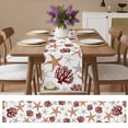 thumbnail image 4 of Orange Starfish Ocean Corals Table Runner 13x72in Non-Slip Cotton Linen Table Runners, Summer Starfish Seaweed Dresser Scarves TableRunner for Dinner Kitchen Dining Wedding Party, 4 of 9