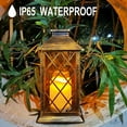 Solar Lantern,Outdoor Lanterns,Waterproof Flickering Flameless Candle