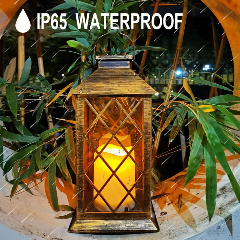 Waterproof LED Solar Garden Light Flickering Flameless Candle Outdoor  Lighting Hanging Smokeless Solar Lantern For Camping From Fangyan, $33.07
