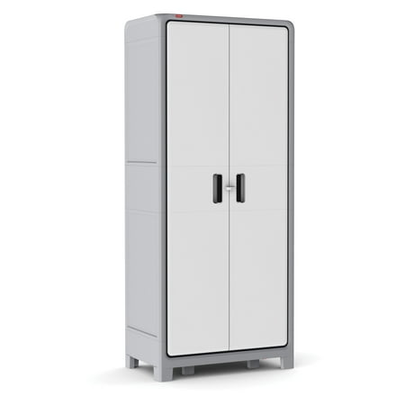 Optima Wonder Indoor Tall Utility Storage Cabinet White And