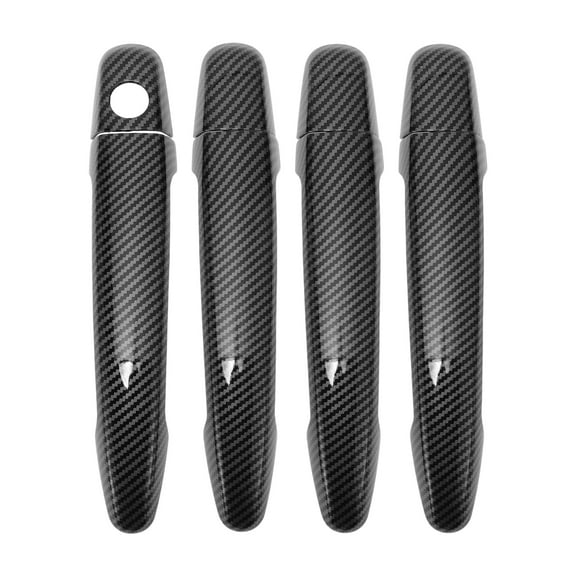 Unique Bargains Car Door Handle Cover Trim for Toyota Camry 2007-2011 Side Door Handle Cover Durable 4 Pcs Carbon Fiber Black