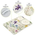 thumbnail image 3 of Yayeee Dish Drying Mat for Kitchen Counter 18"x24" Microfiber Absorbent Pad, Blue Floral Rabbit, 3 of 7
