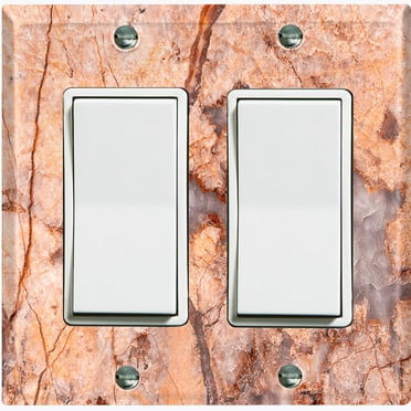 Metal Light Switch Plate Outlet Cover (Image of Marble Red MAR062)