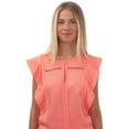 thumbnail image 3 of Boss Womens Bileina Flutter Blouse, 3 of 4