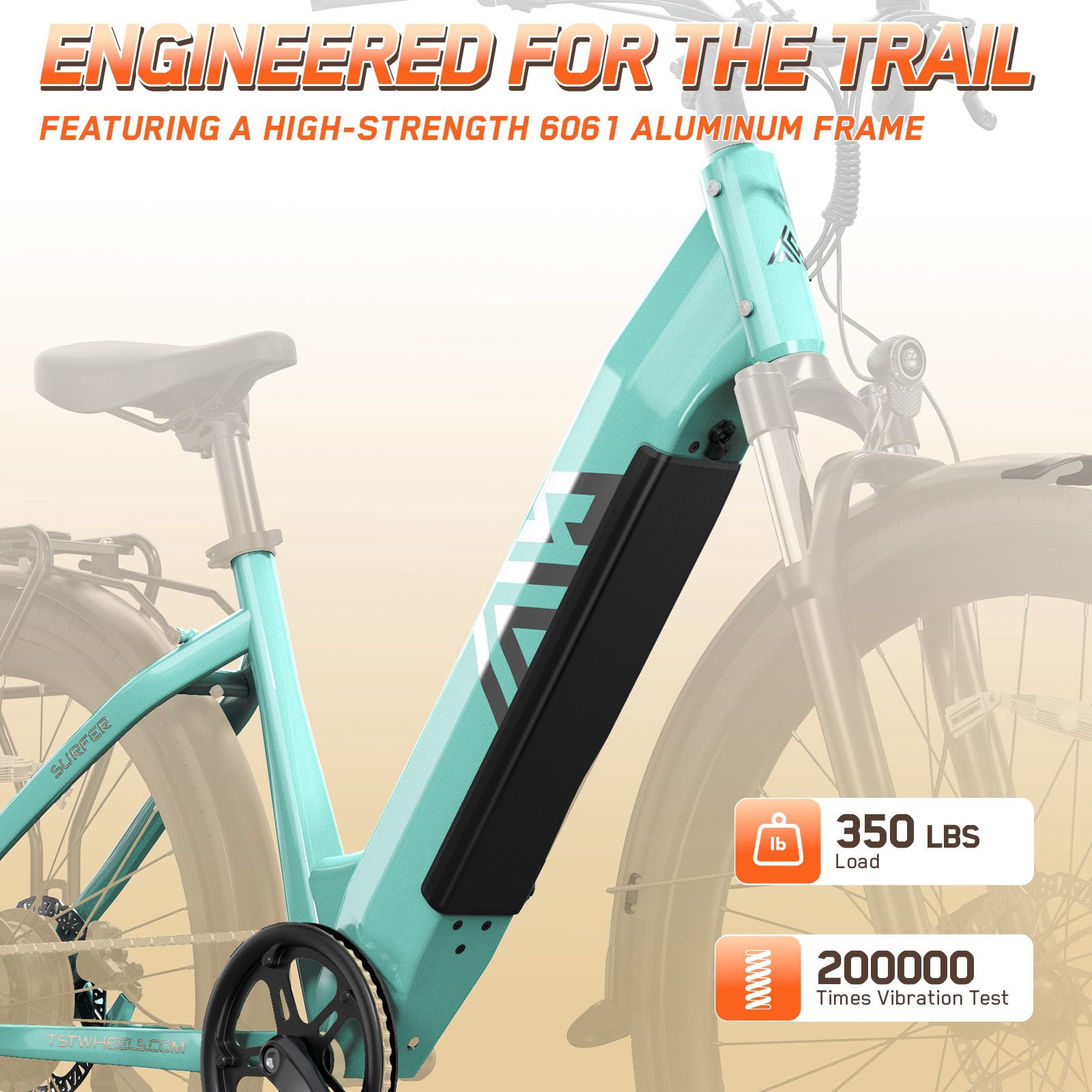 TST Electric Bike for Women, Peak 1000W E-Mountain Bicycle, 27.5" Tire EBike with 48V/15Ah Battery