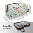 thumbnail image 3 of Uemuo Hand Drawn Cars Trucks Buses And Roads Pattern Portable Toiletry Bags with Handle, Waterproof travel Make up Bags for Women, Large Capacity Travel Cosmetic Bags, 3 of 9