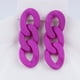 thumbnail image 3 of Pendientes de verano frescos con forma de cadena de diamantes de colores fluorescentes huecos y sencillos con pintura en aerosol acrílica para mujer, 3 of 3