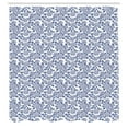 thumbnail image 3 of Ambesonne Rose Shower Curtain, Monochrome Romantic Petals, 69"Wx70"L, Dark Violet Ceil Blue, 3 of 5