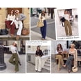 thumbnail image 5 of PRETTYGARDEN Women's High Waisted Corduroy Pants Casual Textured Ribbed,Button Zip Closure,Front Pockets,Wide Leg Trousers,Y5k Vintage Palazzo Slacks,Everyday Wear for Work Travel, 5 of 8