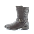 thumbnail image 4 of NATURALIZER Womens Chocolate Brown Padded Buckle Accent Non-Slip Gloriah Round Toe Block Heel Zip-Up Moto 8.5 M, 4 of 8