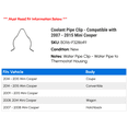 thumbnail image 2 of Coolant Line Clip - Compatible with 2007 - 2015 Mini Cooper 2008 2009 2010 2011 2012 2013 2014, 2 of 2