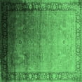 thumbnail image 1 of Ahgly Company Indoor Square Oriental Emerald Green Industrial Area Rugs, 5' Square, 1 of 4