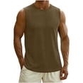 thumbnail image 2 of Mens Athletic Tank Tops Summer Sleeveless Muscle Shirts for Men Casual Lightweight Pullover Crewneck Workout Vests, 2 of 8