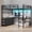 Gray, variant on Toogaho Full Loft Bed with U-Shaped Desk & Charging Station & LED Lights,Metal Loft Bed Frame with Storage & 13"H Guardrail,White