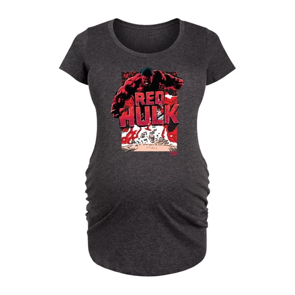 Marvel - Angry Red Hulk - Women's Maternity Scoop Neck Graphic T-Shirt