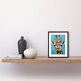 thumbnail image 2 of Giraffe Wearing Princess Crown Modern Folk Art Artwork Framed Wall Art Print 9X7 Inch, 2 of 5