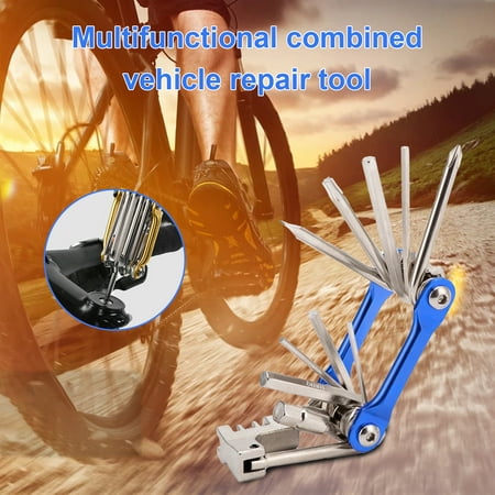 

YLmarket Bike Screwdriver Wrench Multifunctional Foldable Mini Mountain Bicycle Repair Tools Professional Bike Wrench for Outdoor