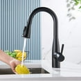 thumbnail image 2 of Kibi USA Bari Single Handle Pull Down Kitchen & Bar Sink Faucet Matte Black W/ Soap Dispenser Matte, 2 of 5