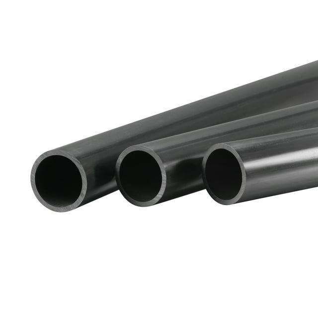 Unique Bargains 27mm ID x 32mm OD 0.5m Black PVC Pipe Rigid Water Pipe Drain Pipe 3 Pack