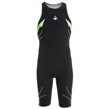 Aqua Sphere Men's Energize Triathlon Speed Swim Suit, Black Green,
