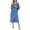 Blue, variant on 100% Cotton Zipper Robes for Women 3/4 Sleeve Bathrobe Lightweight with Pockets Loungewear(Pink,L)