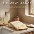 thumbnail image 5 of REGALWOVEN Pure Cotton Daisy Pattern Hand Towel, Ultra Soft, Highly Absorbent, Decorative Floral Design, 1 Pack for Bathroom, Kitchen, Gym, Spa Yellow 29" x 13", 5 of 7