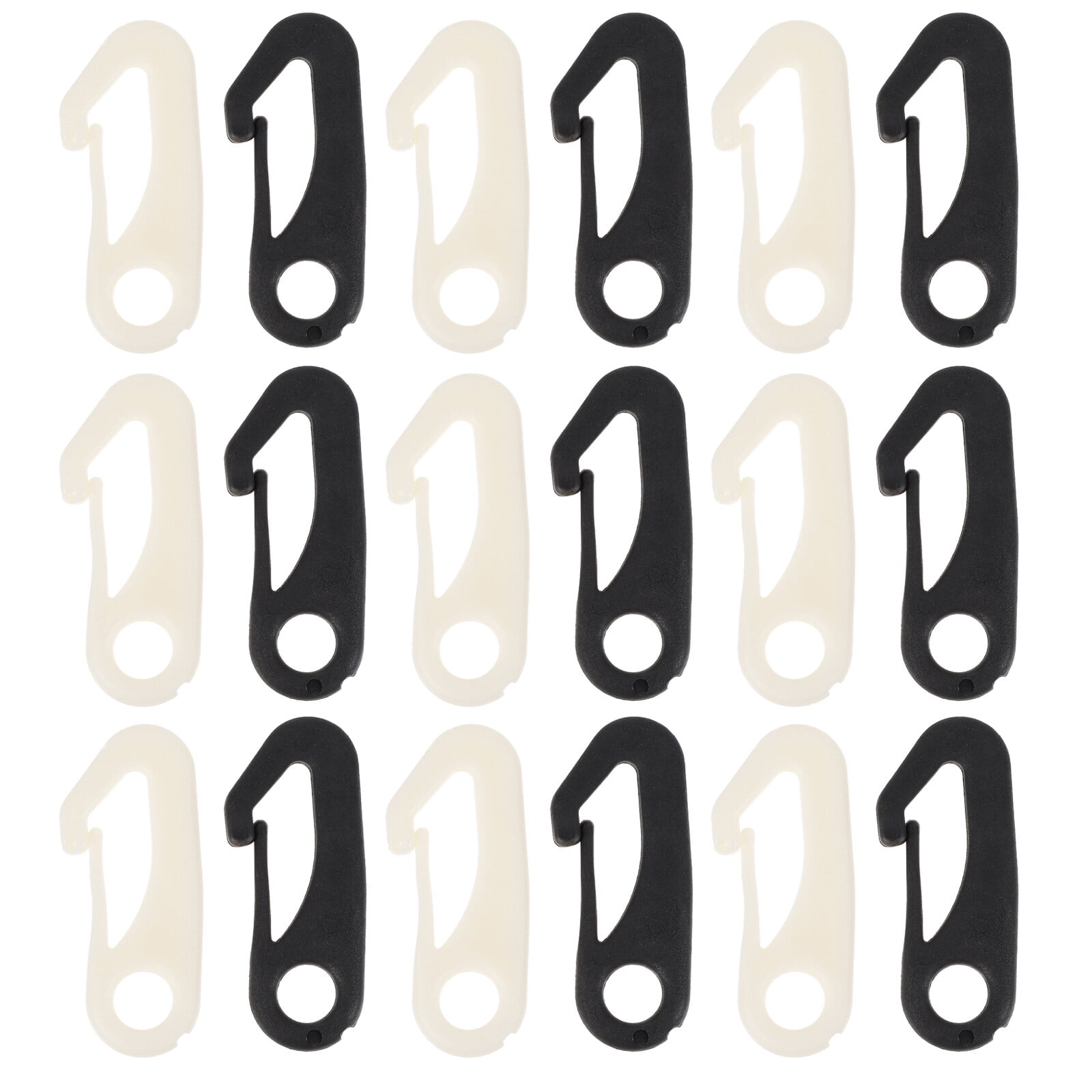 50 piezas de clips de plástico para asta de bandera, mosquetones para ...