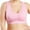 Pink, variant on Women Plus Size Sports Bra Double Layer Seamless Workout Fitness Vest Yoga Bra