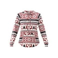 thumbnail image 4 of No Boundaries Plush Christmas Pullover Hoodie, Women's, 4 of 4