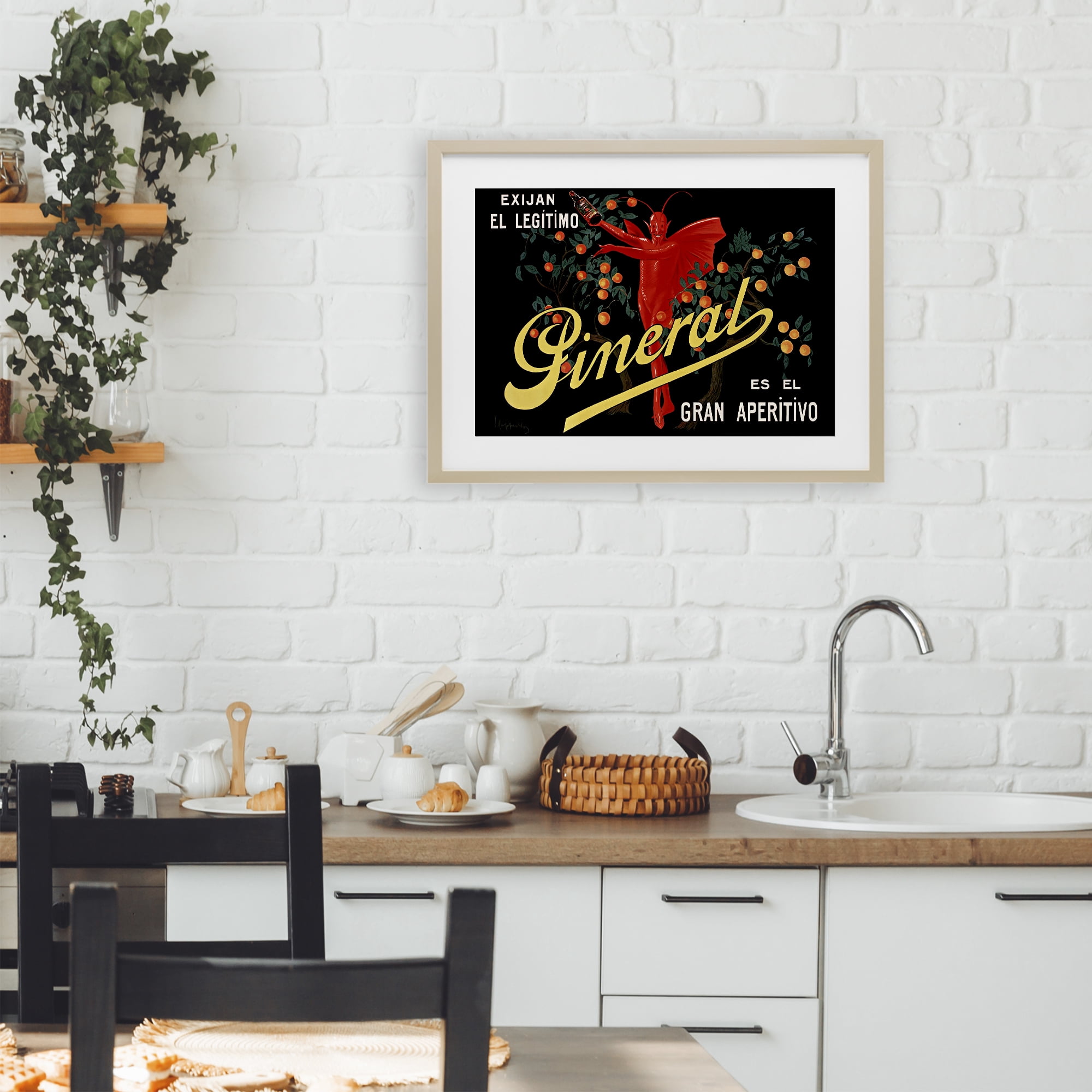 Stupell Industries Aperitif Poster with Character Birch Framed Print Under Glass, design by Leonetto Cappiello