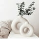 thumbnail image 4 of White Donut Vase Ceramic Vase Room Decorations, 4 of 5