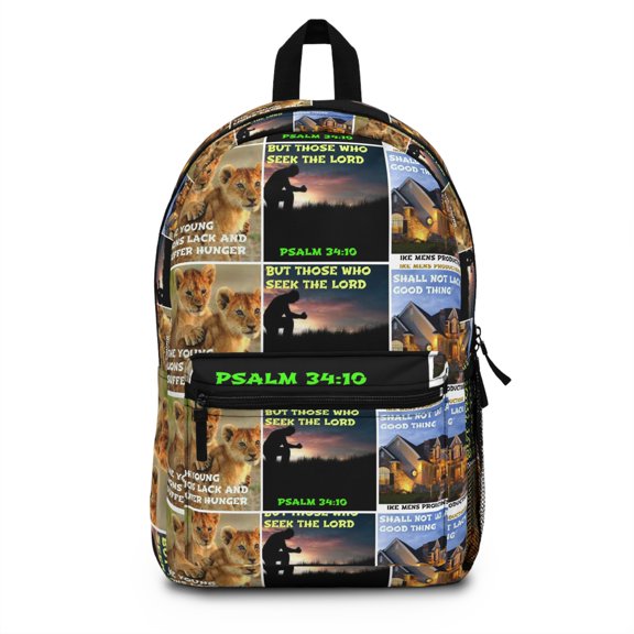 IKE MENS Scripture Collage Backpack (Made in USA)