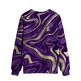 thumbnail image 3 of TWZH Women Textures 3D Graphic Print Crew Neck Loose Sweatshirt Top, 3 of 3