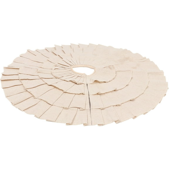 HEANUJJ Modern Ivory Christmas Tree Skirt 1 Pack - Holiday Tree Decoration Accessory for Festive Home Decor