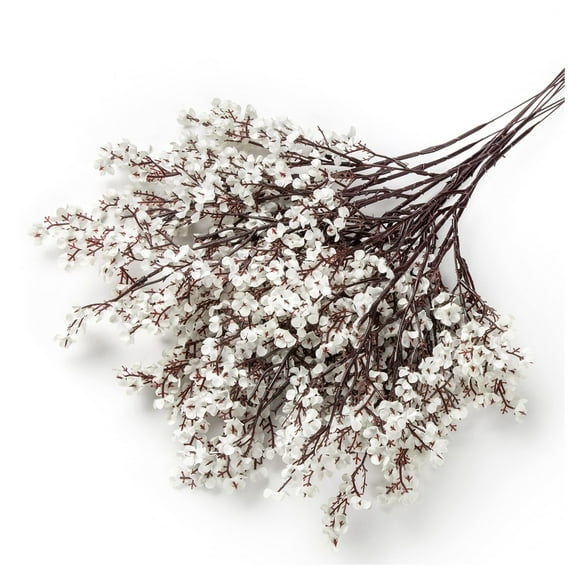 MAE Artificial Baby Breath Flowers 10pcs Silk White Babys Breath Real Touch Flowers for Wedding Party DIY Wreath Floral Arrangement Home Decoration