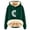 Dark Green, variant on Ladies' Autumn And Winter Casual Chrysanthemum Print With Thick For Warmth Solid Color And Color Cardigan Lamb Hooded Sweatshirt Jacket Snap down Sweatshirt Women Long Sleeve Drawstring Top Hoodie Zip
