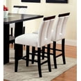 thumbnail image 3 of CoSoTower Set Of 2 Chairs Black And White Leatherette Beautiful Padded Counter Height Chairs Slit Back Design Kitchen Dining Room Furniture, 3 of 9