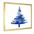 thumbnail image 2 of Designart Blue Winter Christmas Tree Ii Traditional Framed Wall Art, 2 of 4