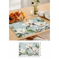 thumbnail image 5 of White Tulip Classic Flower on Branch Placemats Set of 4,Wipeable Washable Table Mats for Dining Tables,Watercolor Oil Painting Art Place Mats for Kitchen Event Party Tabletop Decor, 5 of 7