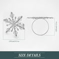 thumbnail image 5 of Dalrosia 6PCS Christmas Snowflake Napkin Ring Holder Buckle Christmas Napkin Ring Rhinestone Metal Round Serviette Buckle for Christmas Wedding Party Table Decoration Supplies, 5 of 6