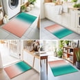 thumbnail image 4 of Entryway Rug 2'x3', Teal Pink Ombre Kitchen Runner Rugs Non-Slip Carpet Mats, Contemporary Art Abstract Aesthetics Bedside Rugs Runners Washable Floor Carpet for Bathroom Laundry Room, 4 of 8