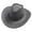 Grey, variant on yunLCZ Cowboy Hat Cowboy Hat,Cowgirl Hat,Western Cowboy Hats for Women/Mens/Straw Wide with Shapeable Brim Cowboy Hat for Womens Polyester Black One Size