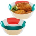 thumbnail image 3 of 2 Pcs Casserole en Silicone pour Friteuse à Air Chaud avec Poignée, Doublure Réutilisable pour Friteuse à Air, Panier en Silicone Résistant à la Chaleur pour Friteuse à Air, Moule de Cuisson, Accessoires Pliables pour Friteuse à Air, Doublures pour Four et Micro-Ondes, 3 of 11