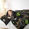 thumbnail image 4 of Manfei Cartoon Dinosaur 2pcs Bedding Comforter Set,Universe Planet Twin Comforter Sets,Starry Sky Breathable Bedding Set,Breathable Animal Home Decor,Reversible, 4 of 8