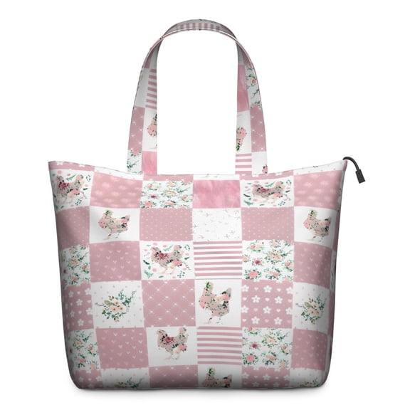 Pioneer Flower Floral Print Pattern Travel Tote Bags for Women Carry On,Large Weekender Bags for Women Travel,Multi Functional Duffle Bag for Work,Shopping,Sports