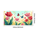 thumbnail image 2 of Colorful Floral Springtime Banner Backdrop Background, Party Decorations with Butterflies, Ideal for Garden Parties Spring Celebrations Photography Props and Outdoor Gatherings, 2 of 3