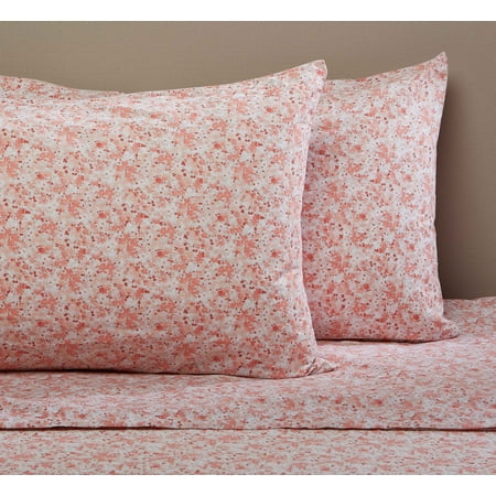 Mainstays 200 Thread Count Std/Q - Pillow CasePeach Floral