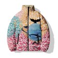 thumbnail image 2 of Chaqueta holgada informal de algodón de invierno para hombre, con estampado de animales, ballena y pintura al óleo, chaqueta de algodón con estampado de leopardo, 2 of 5