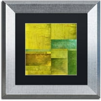 Trademark Fine Art "Essence of Green" Canvas Art by Michelle Calkins, Black Matte, Silver Frame