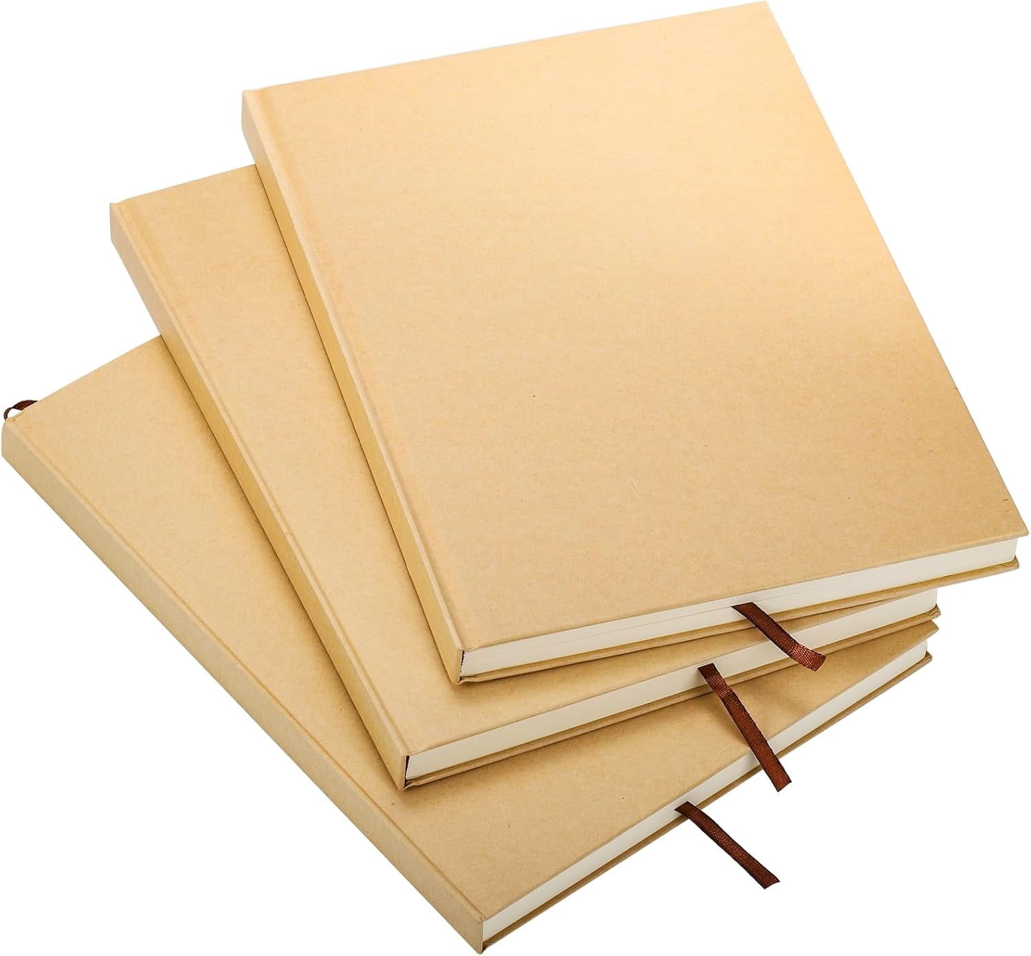 3 Pack 8.5 x 11 Inch Hardcover Sketchbook, Unlined Blank Notebook Journal, 120 Sheets/ 240 Pages Per Book, 100gsm Thick Paper, Ideal for Drawing, Art, Students and Office Supplies